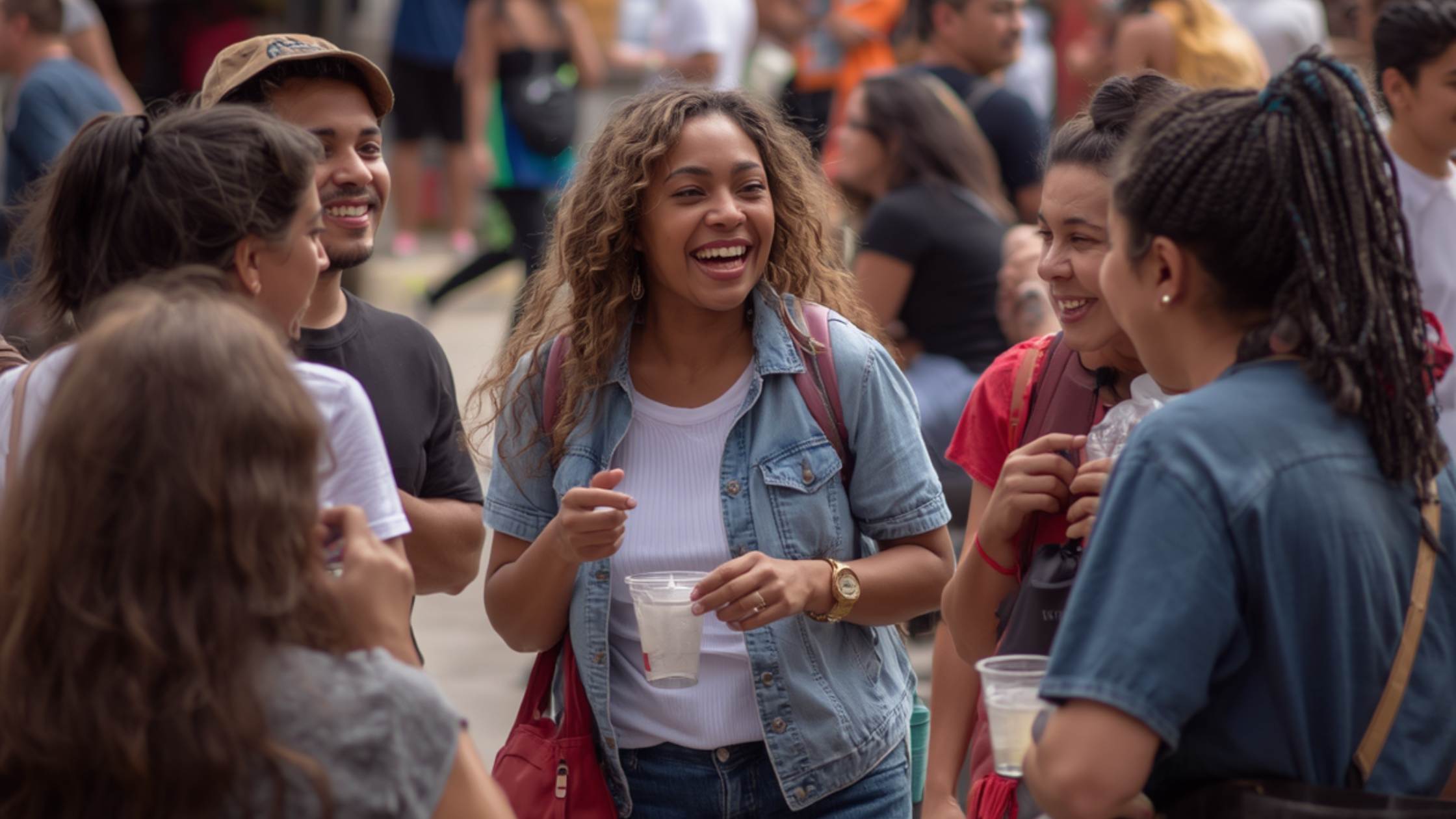 Locals using Paisa slang during conversation in Medellín Colombia